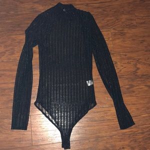 Sheer, Sexy Long Sleeve Bodysuit